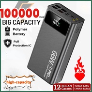 [SG Ready Stock]66W 100000mAh powerbank fast charging With 4 USB 3 inputs Portable charger power ban