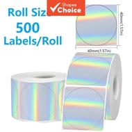 FOR Phomemo 241BT 246S D520 50mm LABEL Holographic Silver Laser diamond Gradient Thanks Card Sticker