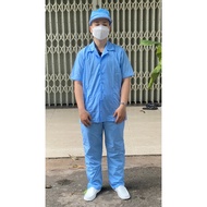 Food Clothes + Hat Set, Service Staff, Cleaning Workers at Hotels, Hospitals, Clinics. GYM GYM