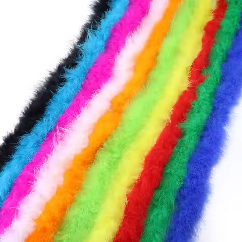 18-20 Grams Turkey Marabou Feather Boa Soft Marabou feather shawl for Wedding Clothing Decoration Sc