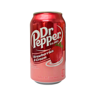 Dr Pepper - 355mL / 12FL.oz Dr Pepper 草莓奶油 平行進口 Best Before: 2026-03-30