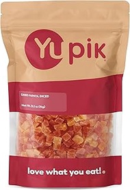 Yupik Dried Papaya, Diced, 2.2 lb, Gluten-Free, Vegan, Kosher, Sweetened Tropical Dried Fruits, Cube