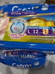 Mới/ Tặng 1 miếng/ Tã quần caryn siêu thấm size L12+1