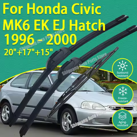Front Rear Silicone Coating Wipers for Honda Civic MK6 EK EJ Hatch 1996 - 2000 Car Wiper Windshield 