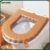 SERENDI Toilet Seat Cover, Thicken Washable Closestool Mat Seat ,  with Handle Aromatherapy EVA Toilet Lid Pad Bidet Cover Bathroom