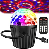Portable Mini Disco Ball Light for  RGB DJ Strobe Light with Remote Control and USB CableActivated S