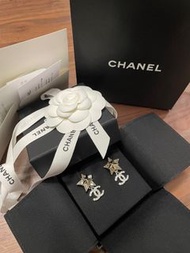 [全新] Chanel 耳環 23A 星星閃石