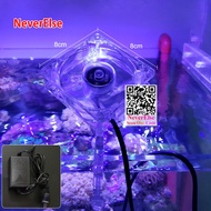 พัดลมทำความเย็นตู้ปลาหลายหัวปรับเปลี่ยนได้แช่ในน้ำได้เย็น100V ~ 240V คลิปคงที่อุณหภูมิระบายความร้อนเ