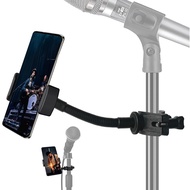 Mic Stand Phone Holder, Flexible Phone Holder for Microphone Stand, Adjustable Phone  Mic Stand Hold