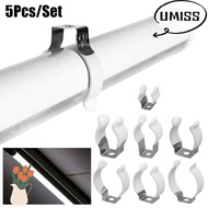 UMISTYDREAM9IQ0 5Pcs Spring Terry Clip, With Rubber Protection Fixing Clips Lamp Tube Clip, T3/T4/T5