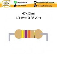 47k ohm 0.25w 1/4W resistor (5% tolerance) (10pcs/ pack)