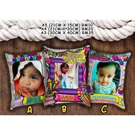 Bantal Birthday (custom gambar &amp; Nama)