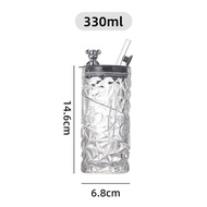 Mug Gelas Tumbler Dengan Sedotan Milk Cup Tumbler Glass With Straw