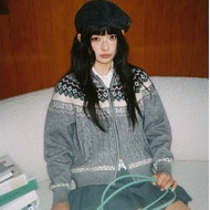 moromoro [pre-order] Twist Fell Island Lapel Sweater Cardigan From The Shop