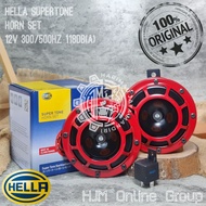 HELLA SUPERTONE HORN - HELLA 12V RED SUPER TONE HORN SET