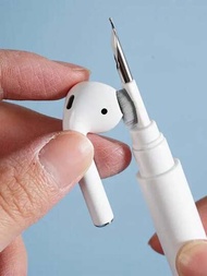 1支藍牙耳塞清潔筆兼容airpods、airpods Pro 1 2,便攜式3合1無線耳機殼清潔工具套裝清潔刷