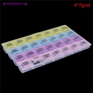 greatshore  28 Cell Pill Box Whole Month Medicine Organizer Week 7 Days Tablet Storage Case  SG