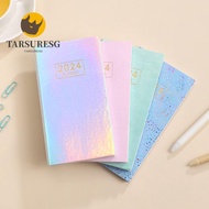 TARSURESG Diary Weekly Planner, A6 with Calendar 2024 Agenda Book, Portable Dazzling Colorful Pocket To Do List English Notepad School Office