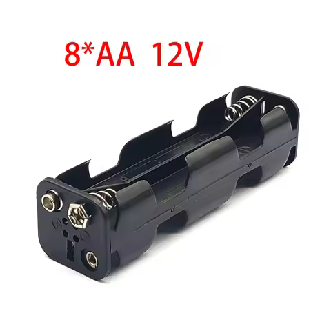 8 X AA 12V Battery Case 12V Battery Holder Back To Back Battery Storage Box 9V Button Battery Box Lo