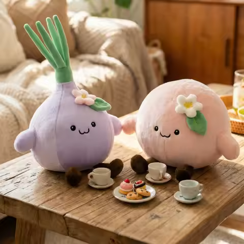 Cute Fruit Themed Plush Toys Kawaii Vegetable Plushies Home Decor Pillow Peach Onion Sweet Pepper Pu