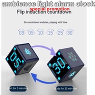 pixel wind desktop rgb alarm clock music rhythm time synchronization rgb full color ambience light alarm clock