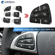 NOBELJIAOO 6Pcs Multi-function Car Steering Wheel Button Set For Mercedes-Benz C-Class W205 GLC-Clas