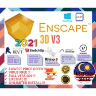 🔥2021🔥 Enscape 3D v3.0 for SketchUp / Rhino / ArchiCAD Plugin | Lifetime | Full Version | License