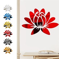 wholesale 3D Flower Shape Mirror Wall Sticker Decoration Multicolor DIY Colorful Decal Wallpaper Hom