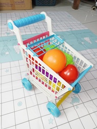 Mainan Anak Troli Supermarket Keranjang Trolley Mini Shopping Kitchen