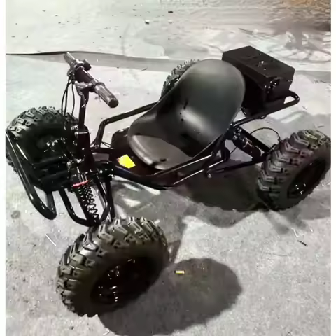 SXLL Mini 90cc outdoor sports kart with suspended handlebar chain drive gas fuel for sand crossing