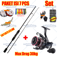 ⚡Set pancing Luya⚡ Joran Pancing 1 Set Reel Besi/Pancing 1 Set Lengkap Kuat/Joran Pancing Kuat 50kg/