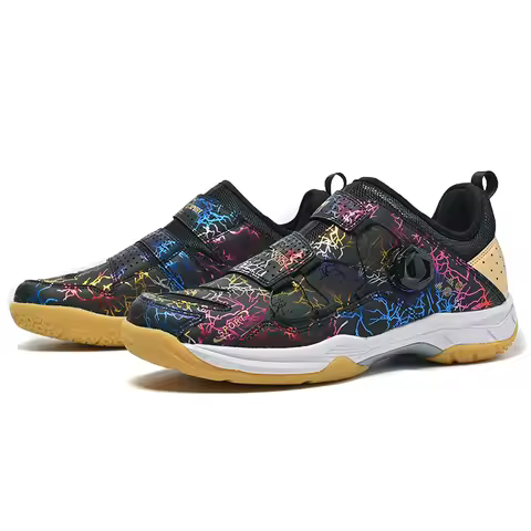 Classic Brand Designer Quick Lacing Badminton Training Athletic Shoe Professional Table Tennis Shoe 