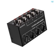 Mixer Audio Stereo Mini Dengan Input RCA 4-Channel Kontrol Volume