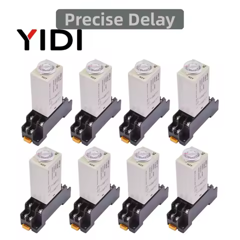 5/10sets H3Y-2 Time Relay AC 220V DC12V 5A Delay Timer Timing Relay 0-30 Second 0-60 Minute 0-60s 0-
