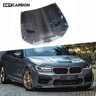 Carbon Fiber Car Front Bumper Engine Hood Cover for BMW 5 Ser F90 M5 2018+ Engine Bonnet Trim Cap Bo