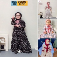 Amna Series Zalira Kids Original Gamis Lebaran Anak Perempuan 2024