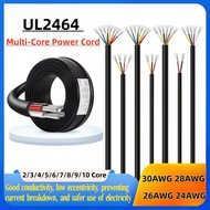 UL2464 Jacketed Wire 30 28 26 24AWG Black PVC Pure Copper Multi-core Power Cable Tin-Plated Copper E