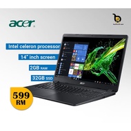 Acer Aspire One Cloudbook 14, Intel® Celeron N3050 2GB DDR3 L Ram, 32GB SSD HDD, 14 HD LED, Intel HD