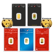 Argor-Heraeus 9999 gold bar 1g, minted bar / Kinebar / Lunar Snake / Dragon / Rabbit, 1 gram