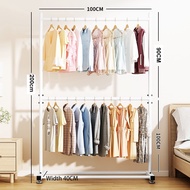 LG 200cm Rak Gantungan Baju Besi 2 Susun Rak Gantungan Baju Toko Stand Hanger Gawang Jemuran Pakaian