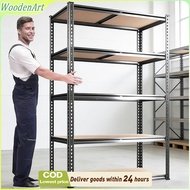 W-ART Rak Adjustable 6 Tier Metal Boltless Rack Home Kitchen Store Storage Rack Warehouse Rak Besi S