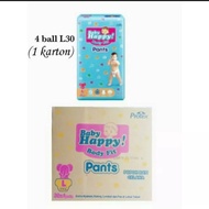 Termurah promo Pampers Baby Happy L30 (1karton isi 4 ball)