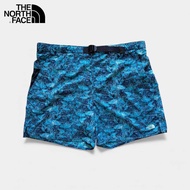 กางเกงขาสั้นมือสอง The North Face สีฟ้า ผ้าร่ม มีสายรัดปรับได้ เอว 32-40 ยาว 17 สภาพใหม่ ไม่มีตำหนิ