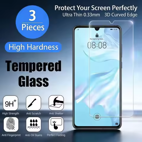 3Pcs HD Tempered Glass For Huawei P30 P40 P20 Mate 20 Lite Y6 Y7 P9 P10 P Smart Z 2019 2018 Nova 3 P