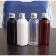 60ml Bottle 60ml Plastic Bottle 60ml PET Bottle with Aluminum Screw Cap Silver neck 18