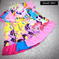 🇲🇾S067 Girl Cartoon Jersey Dress Pony (1y to 4y)