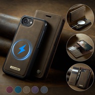 Supports Magnetic Wireless Charging Casing For IPhone 16e IPhone16e 2 IN 1 Flip Matte Leather Phone 