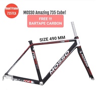 FRAME SEPEDA MOSSO 735TCA RANGKA ROADBIKE MOSO 735 TCA SIZE UKURAN 490MM 49CM 490 MM 49 CM WARNA HIT