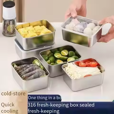 Stainless steel lunch box 316, food-grade, covered fresh-keeping box, office worker lunch box, seale