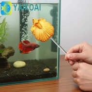 GLENES Teasing Fish Stick, Resin Long Pole Betta Training Wand, Creative Fish Shaped Colorful Simula